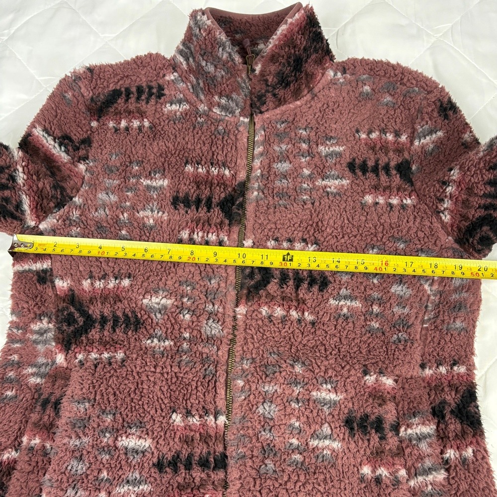 Avalanche Sherpa Fleece Jacket Small Mauve Southwest Full Zip - Picture 11 of 13